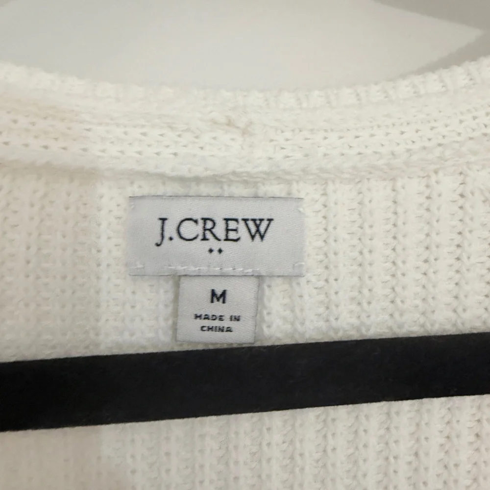 J. Crew Cream V-Neck Knit Sweater